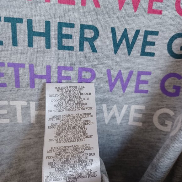 Peloton Tank Together We Go Far Gray Workout Tee Top Floral Design‎ Womens XL - Picture 9 of 11